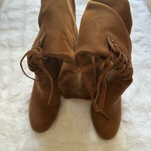Women's Brown Faux Suede Boots